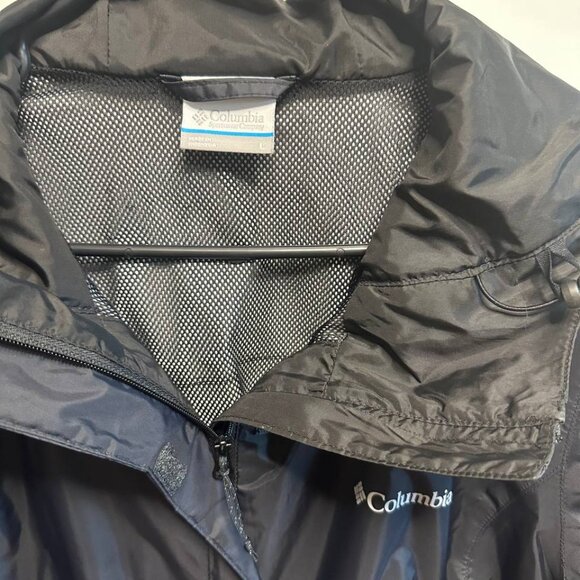Columbia Omni-Tech Waterproof Black Hooded Jacket Women’s L - Picture 4 of 4